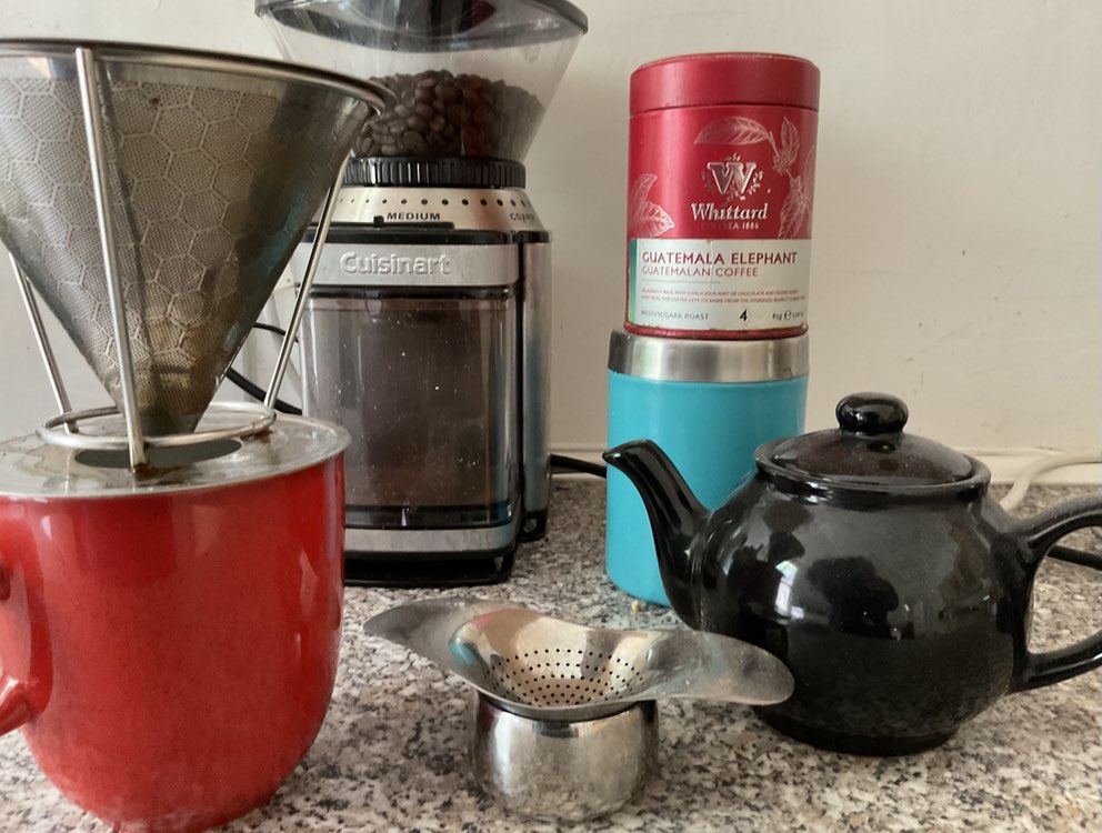 Coffee and tea making paraphernalia 