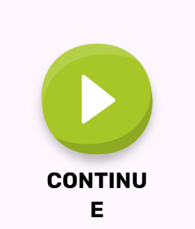 The word CONTINUE, beneath an on-screen button, has the E separated on a second line